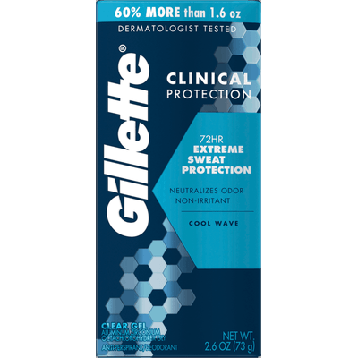 Gillette clinical or comfort + dri-tech antiperspirant and deodorant